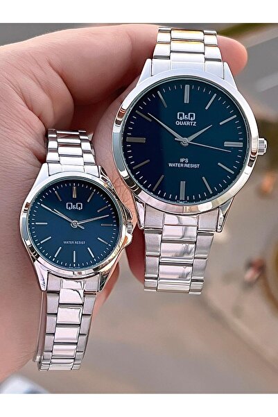 Q&Q Steel Cord 2-Year Warranty 3 Atm Water Resistant Wristwatch Special for Lovers and Couples Qq.Cf001.4