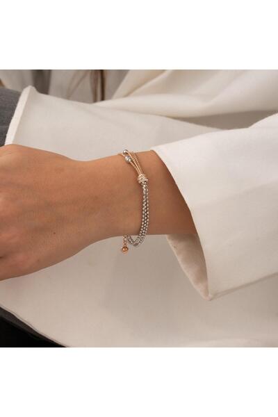 H.M Hakan Mücevherat Dorikalı Üç Sıra 14 Ayar Beyaz Altın Bileklik