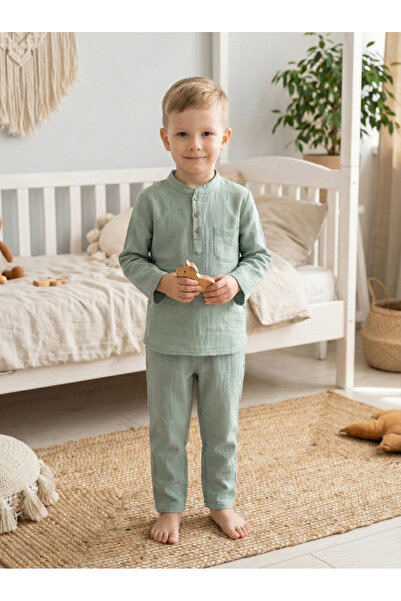 ALVİSTA طقم قميص من قماش الموسلين القطني 100%