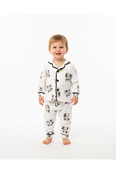 ZEYD ÇOCUK GİYİM Panda Printed Baby Pajama Set