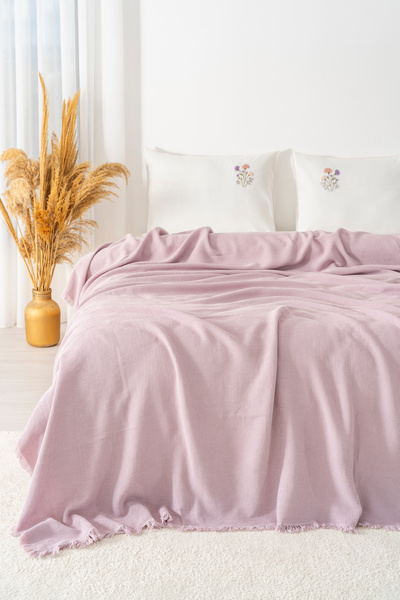 Rivaİstanbul Missera Rose Embroidered Double Pique Set - 4 Piece Dowry Set