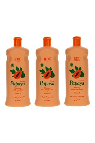 RDL لوشن تبييض اليدين والجسم بالبابايا، 3 قطع، 600 مل