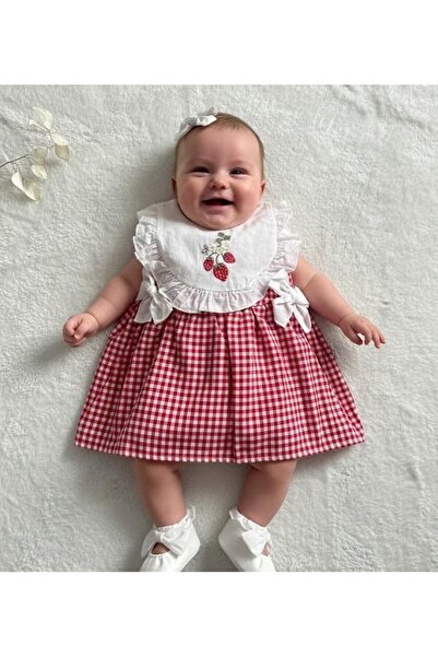 Serackids Cherry Plaid Dress