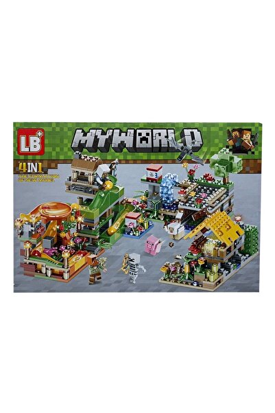 OEM LB+ Construction Set, My World of Minecraft with light effects and movable parts, 227 pieces