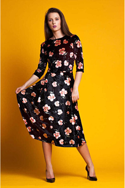 TINKA Fashion Rochie midi din catifea