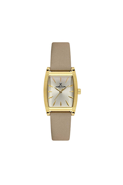 Daniel Klein Premium Beige Leather Watch for Women DK.1.14120-4