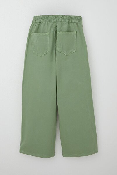 Breeze Girl's Gabardine Pants Wide Leg Elastic Waist 5-9 Years Old, Mint Green