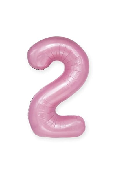Partydeco Balon folie numărul 2 roz 100cm