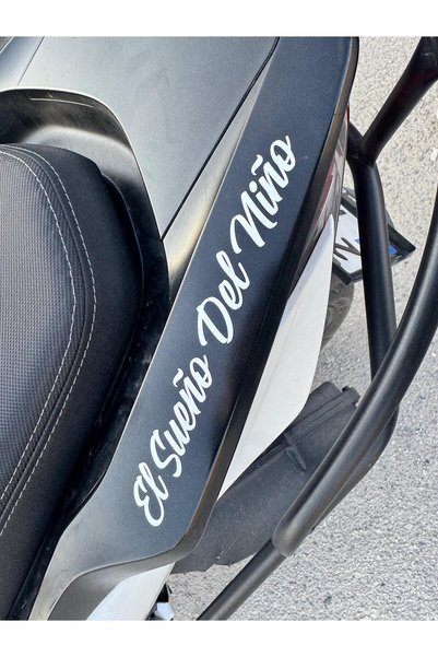 Mavera Stickers El Sueno Del Nino White Sticker 20cm for Motorbike-Helmet-Car