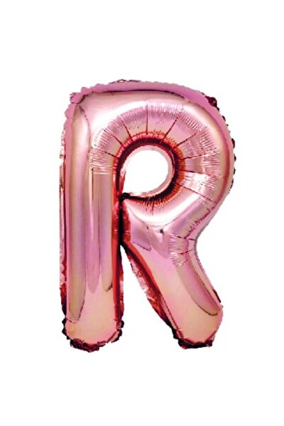 OEM Balon Litera R, Auriu Roz, 40 cm