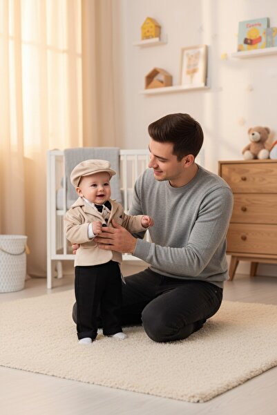 GabrielleBebe Beige Velvet Suit