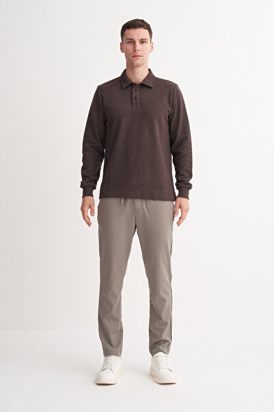 Cazador Slim Fit Pamuk Karışımlı Selanik Örgü Sweatshirt