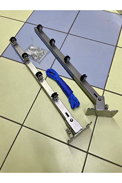 canh Balkon Pencere Tipi Duvara Monte Makaralı Çamaşır Kurutma Askısı