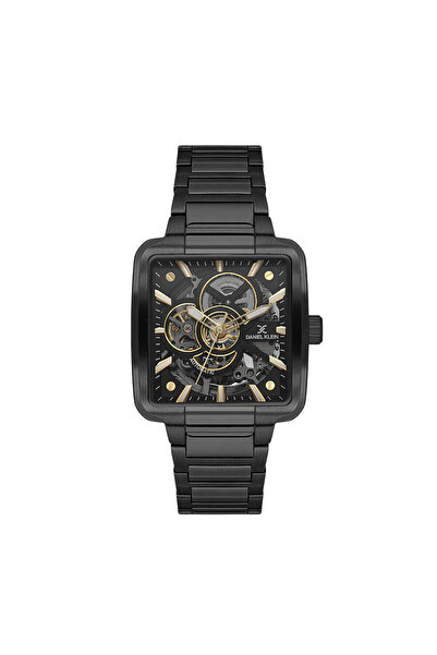 Daniel Klein Skeleton Black Stainless Steel Watch for Men DK.1.14279-5