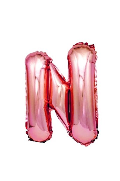 OEM Μπαλόνι με γράμμα N, ροζ χρυσό, 40 cm