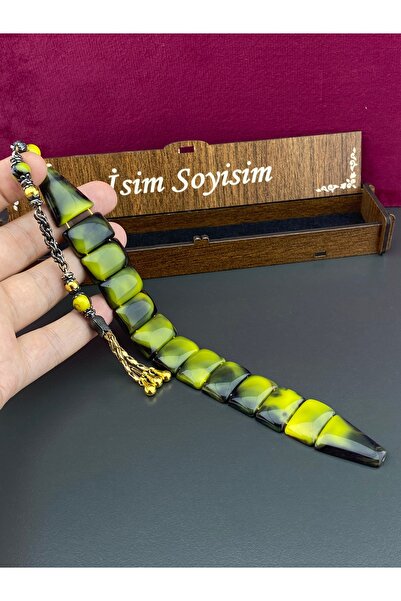 Tesbih Store Balık Zaza Özel Püsküllü Tasarım Beyrut Kehribar Kişiye Özel İsim Kutulu