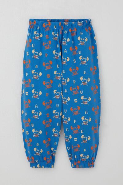 Breeze Boy's Pajama Set Cute Crab Pattern 1-3 Years Old, Cobalt Blue