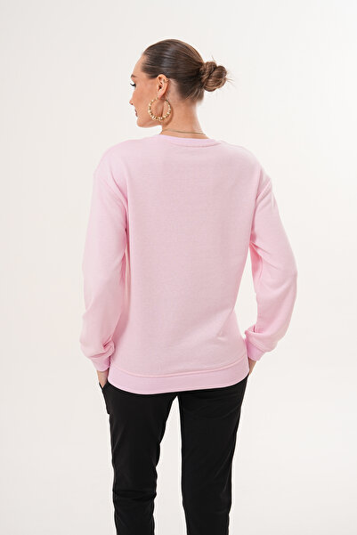 Miss Dünya Lissa Crew Neck 100% Cotton Maternity and Postpartum Basic Sweatshirt