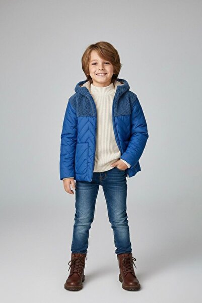 Minigimin Cicileri Palton pentru băiat de tranziție cu căptușeală, cu detalii...