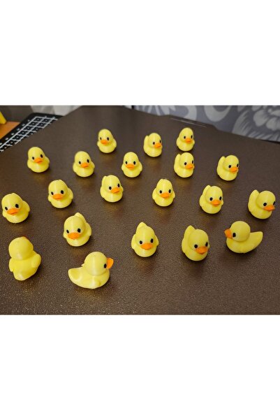 Printech3d Mini Dekoratif Ördek Seti – 10'lu (2 cm • Sarı)