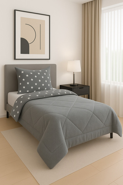 sternen glanz New Veloria Cotton Patterned Double-Sided Wellsoft Single Quilt...