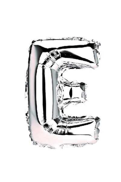 OEM Балон буква Е, сребрист, 40 см