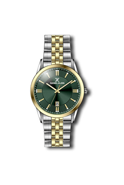 Daniel Klein Steely Silver and Gold Stainless Steel Watch for Men DK.1.14265-4