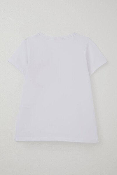 Breeze Tricou pentru fetiță cu accesorii din tul cu flori 5-10 ani, alb