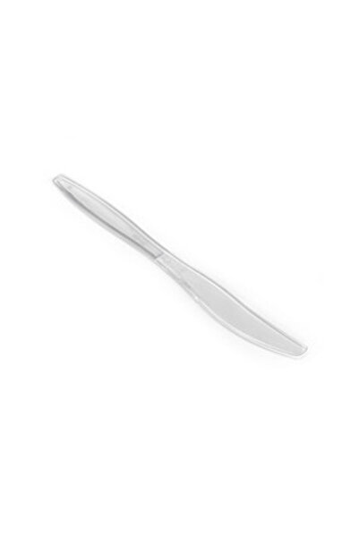 Algon Set 100 table knives, 19.6 cm, reusable plastic, transparent