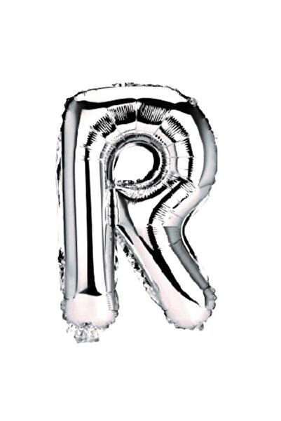 OEM Балон буква R, сребрист, 40 см