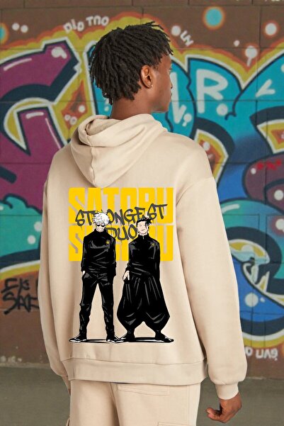 FG KONNİCHİWA Φούτερ Anime Kaisen Jujutsu με κουκούλα Ανδρικό Γυναικείο με κουκούλα Cosplay Gojo Satoru