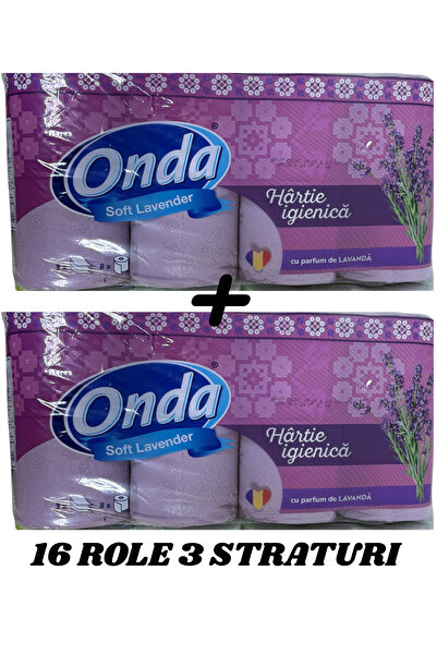 Onda 2x Bax Hartie Igienica din 3 straturi, Lavanda,pufoasa si rezistenta 8 r...