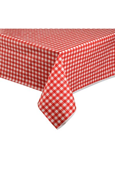 OEM Față de masă din plastic de unică folosință, cu model roșu în carouri, 21...