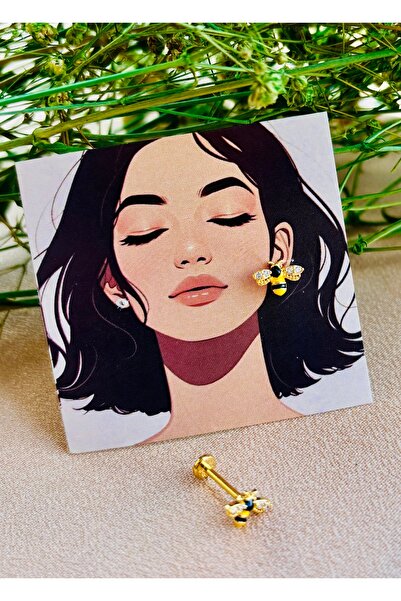 Markiz Takı Titanyum Arı Tragus Piercing 6 mm