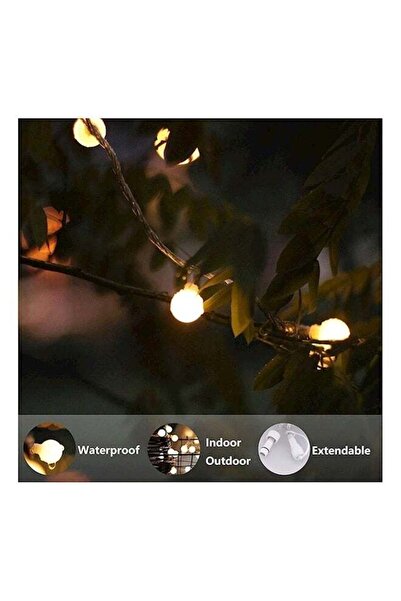 Generic 40 LED Battery Operated Garland Ball LED String Lights Yellow 6meter