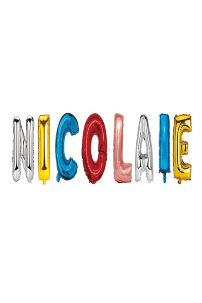 OEM Set baloane cu numele Nicolaie, multicolore, 40 cm