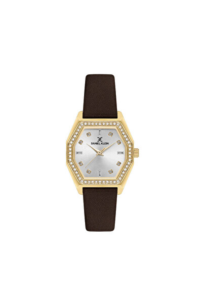 Daniel Klein Premium Dark Brown Leather Watch for Women DK.1.14114-3