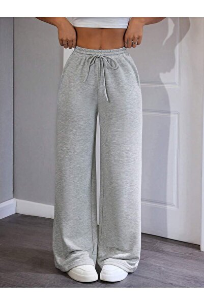 WKM Γυναικεία φαρδιά φόρμα με 3 κλωστές με ελαστική μέση και φαρδιά πόδια