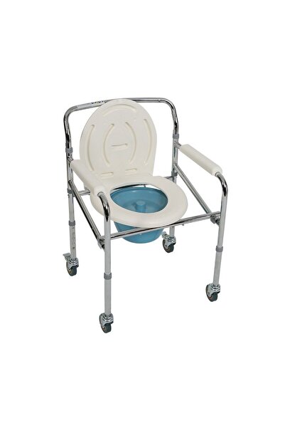medikaltec Ev Tipi Tekerlekli Sandalye Katlanır Tuvaletli Ve Banyo Arabası