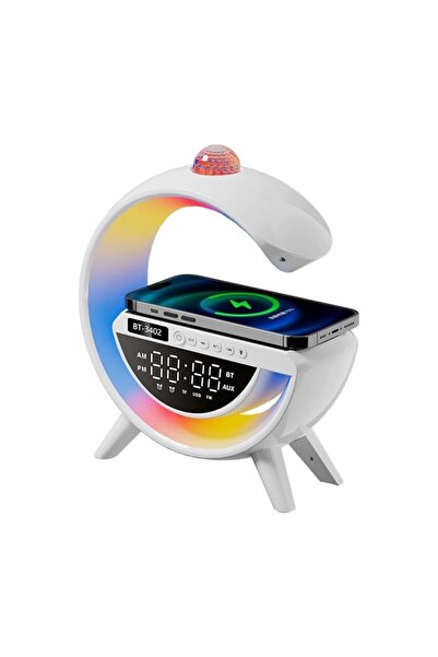 chimon Akıllı Gece Lambası Bluetooth Hoparlör Kablosuz Şarj Rgb Masa Lambası ...