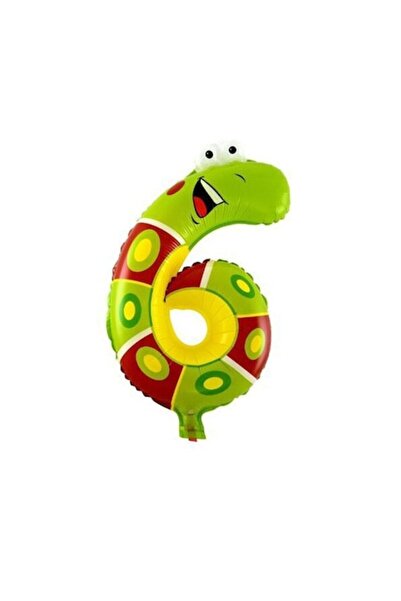 OEM Balon numărul 6, model cu animale, 50 cm