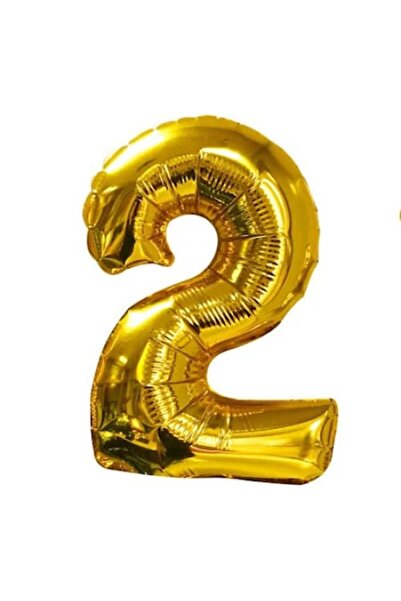 OEM Αλουμινένιο μπαλόνι αριθμός 2, χρυσό χρώμα, 81 cm
