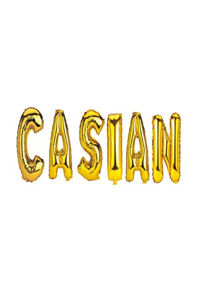 OEM Set baloane - Nume Casian, Auriu, 40 cm