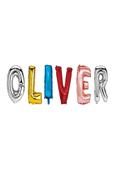 OEM Set baloane cu numele „Oliver”, multicolore, 40 cm