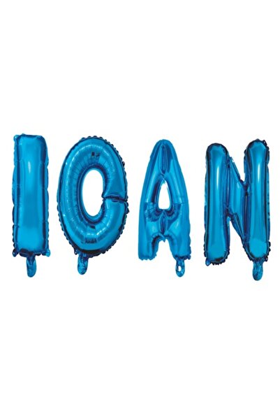 OEM Σετ μπαλονιών με γράμματα «Ioan», μπλε, 40 cm