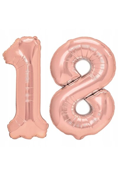 PartyPal Baloane de ziua de naștere, Vixen, Numărul 18, 100 cm, Roz