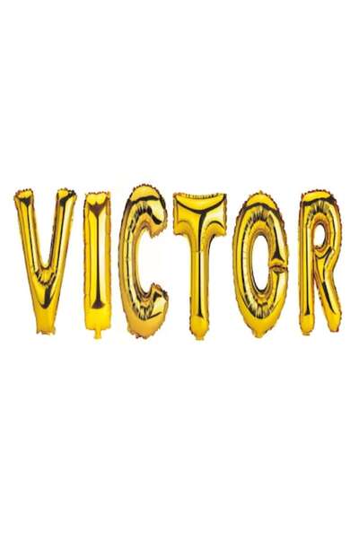 OEM Σετ μπαλονιών Victor Name, χρυσό, 40 cm