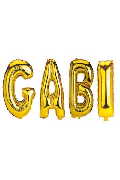 OEM Set baloane aurii cu litere „Gabi”, 40 cm