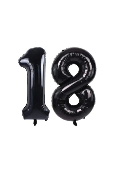 OEM Balon folie '18' negru, 100 cm