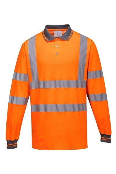 PORTWEST -S271 Tricou polo confortabil cu mânecă lungă din bumbac, portocaliu